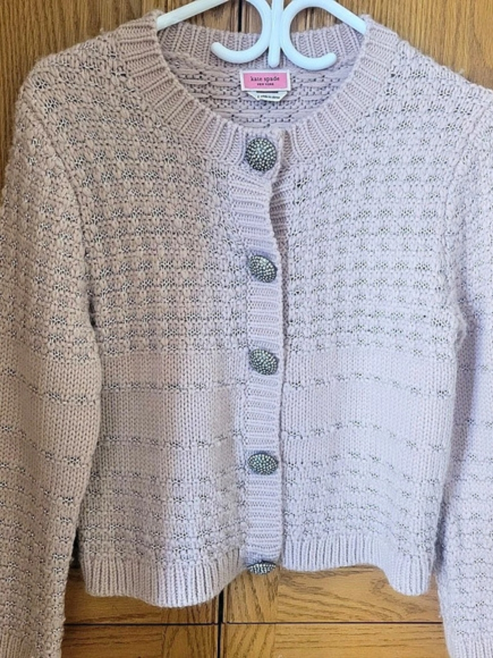 kate spade Pink Cardigan Embellished Button Cardigan - Picture 4 of 5